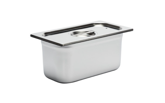 Bac gastronorme inox GN 1/3 avec couvercle- profondeur: 150 mm